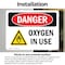 Signmission Oxygen In Use Danger Sign, Vinyl Decal, 10in W x 7in L, 2PK OS-2PACK-DS-D-710-L-2463 - alternate 6